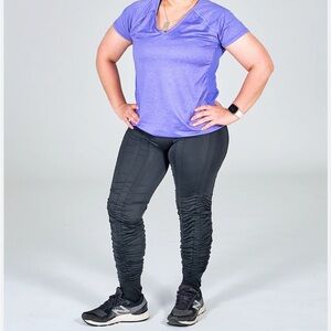 Agogie Wearable Resistance +20 Workout Yoga Pants Ruched Leggings